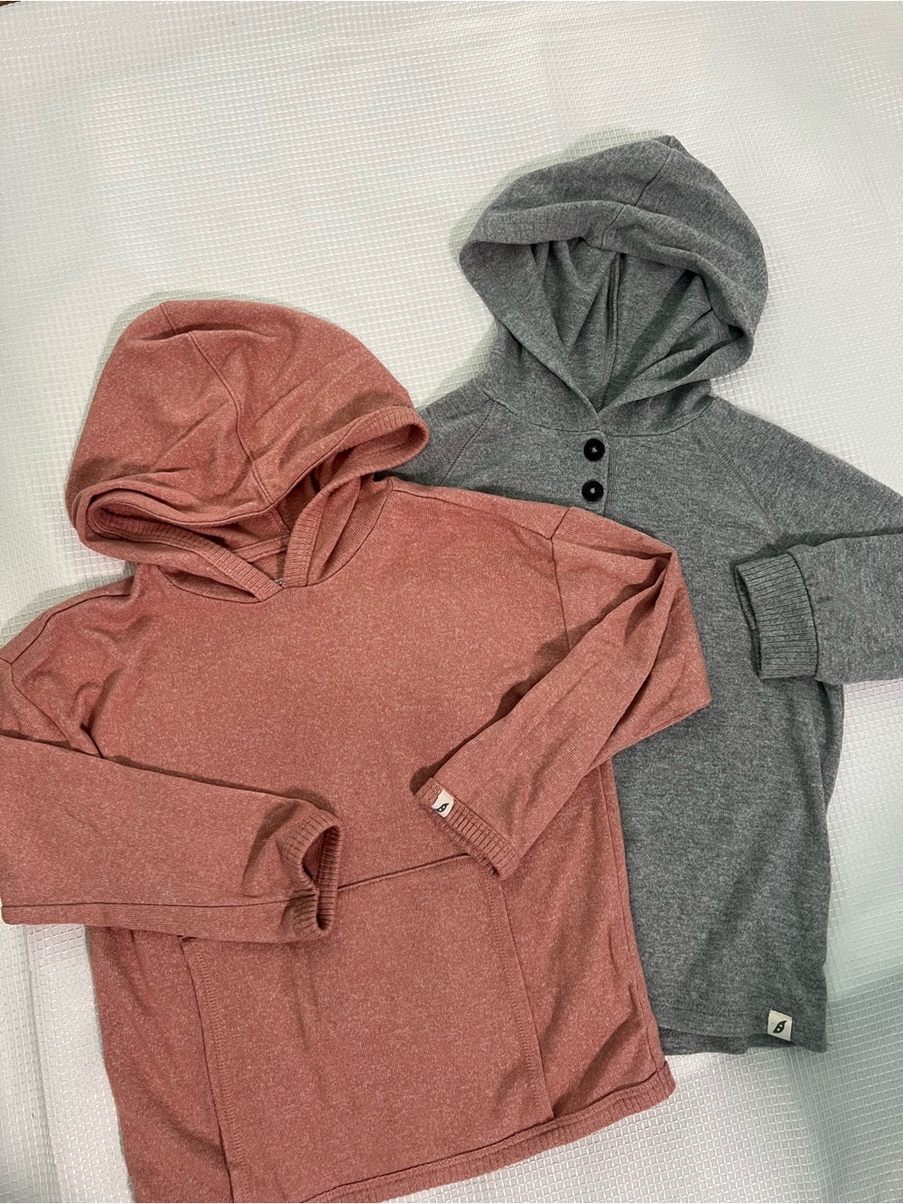 Easy Peasy Girl Hoodie Bundle Salmon Pink and Grey Pullovers Size 5T